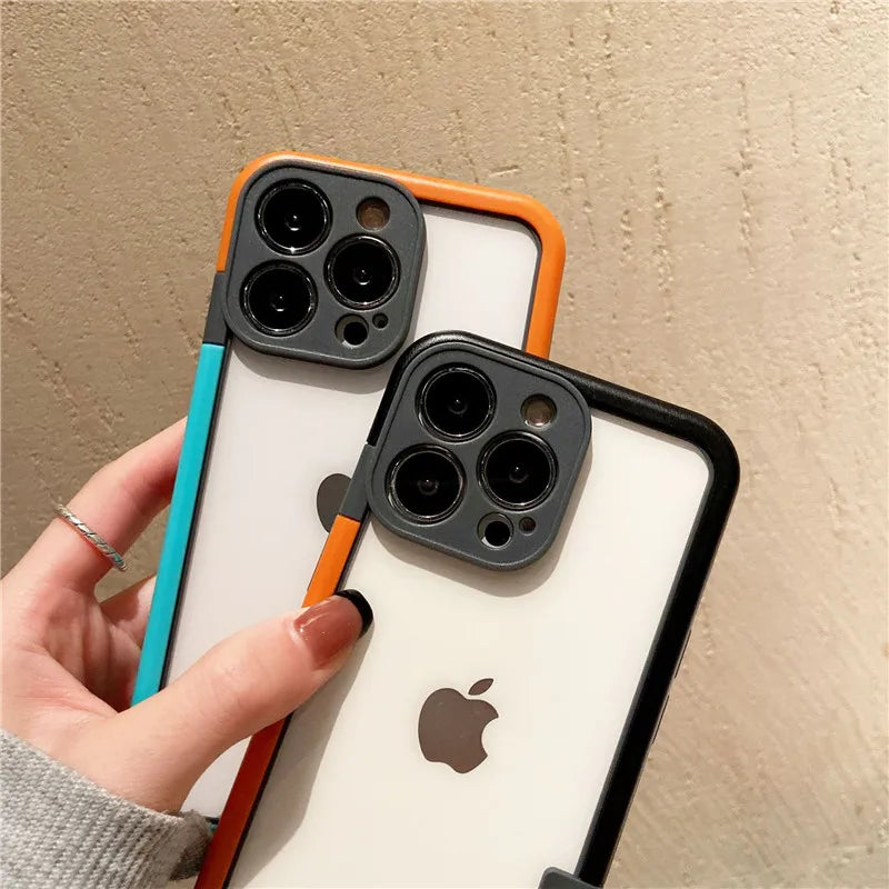 Funda de teléfono con marco de silicona suave a prueba de golpes para iPhone 17 Pro Max 13 14 15 16 Plus NoBack protección contra la disipación de calor cubierta de parachoques