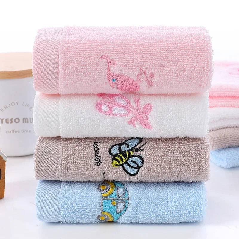 Toalla de baño de algodón para niños y recién nacidos, paño de mano de oso de dibujos animados, suave, pañuelo de baño