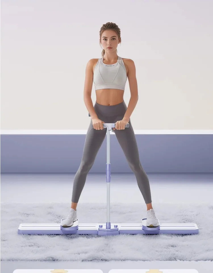 Máquina de esquí plegable 3 en 1 con pasamanos, planeador arrodillado de muslos para gimnasio en casa, entrenamiento de cuerpo completo, Fitness