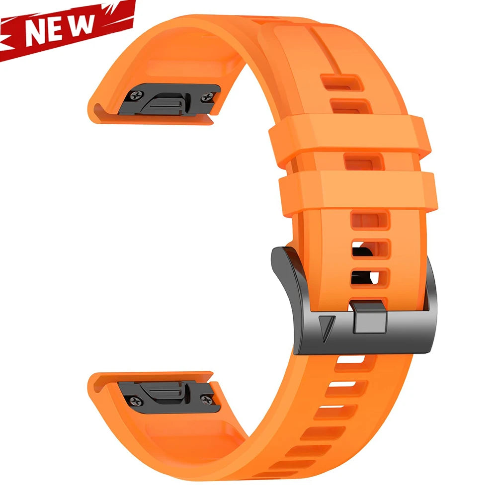 Correa deportiva de silicona QuickFit de 26 y 22mm para Garmin Fenix 7 7X PRO 6 6X GPS 5 5X Plus 3 HR Epix Pro instinto 2X