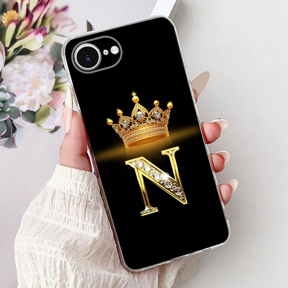 Funda de teléfono con letras a la moda para iPhone 16e SE (2025), funda trasera de silicona suave TPU para iPhone SE 2025, fundas para iPhone16e, parachoques