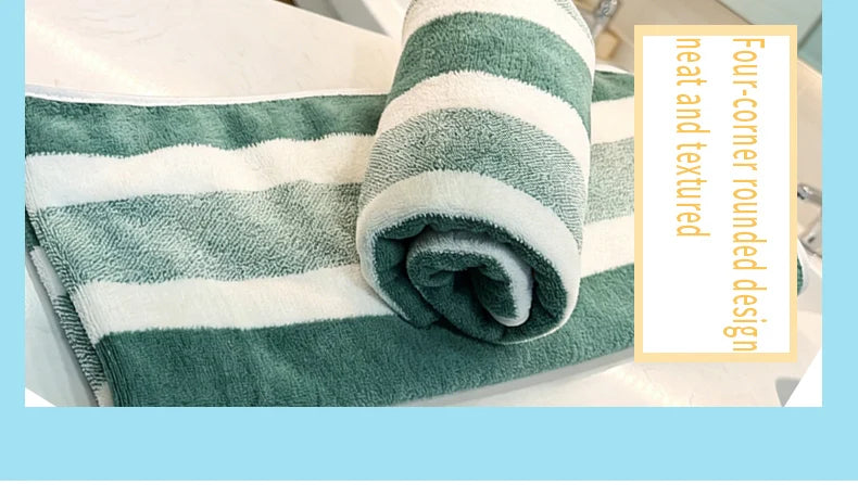 Paquete de 2 toallas con gran absorción de agua, secado rápido, sin desprendimiento y duraderas - Muy adecuadas para el hogar, la playa y la cara