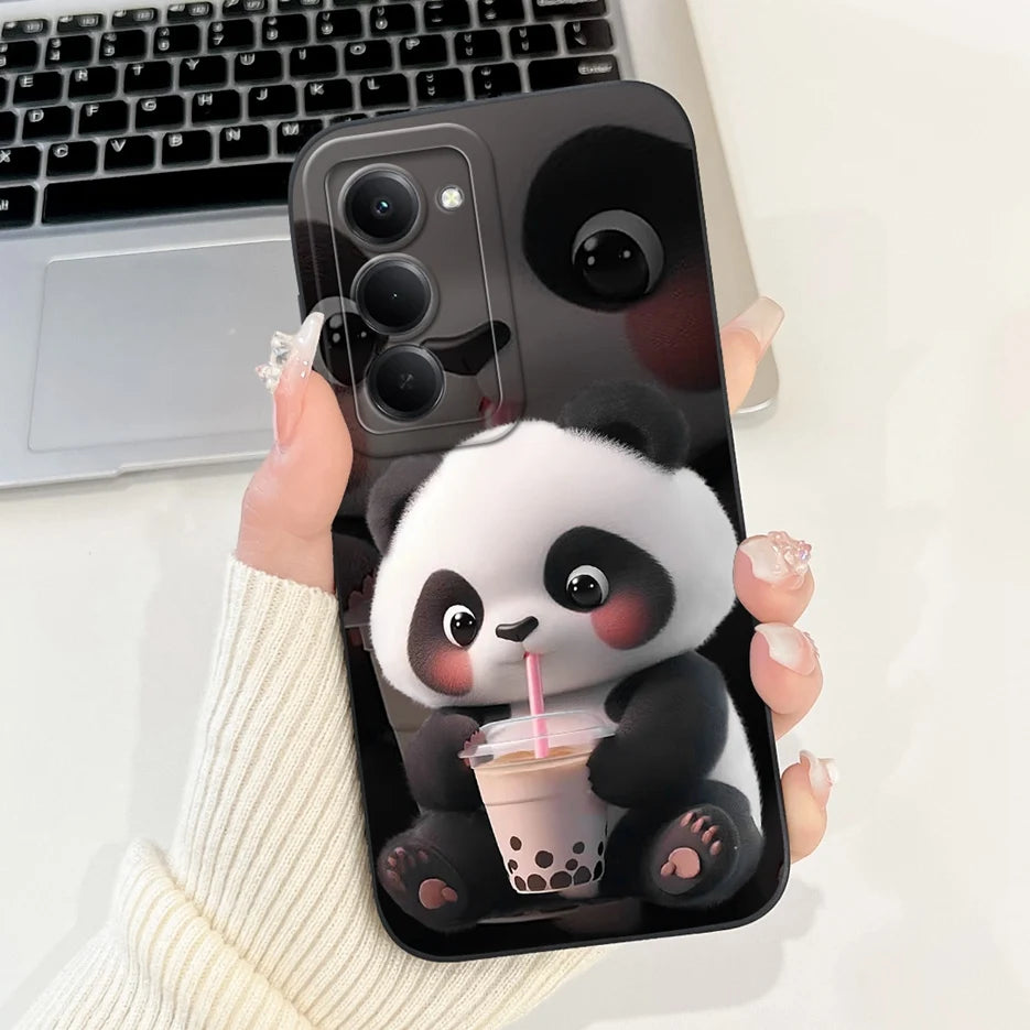 Para Xiaomi Redmi 15 4G 5G funda bonita Panda conejo funda de dibujos animados a prueba de golpes funda de teléfono para Xiaomi Redmi 15 5G Redmi15 4G bolsas suaves