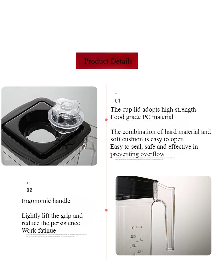 Máquina de ruptura de pared comercial, herramienta de leche de soja, leche, tienda de té, cubierta de cinturón de aislamiento acústico, máquina de jugo de hielo de arena