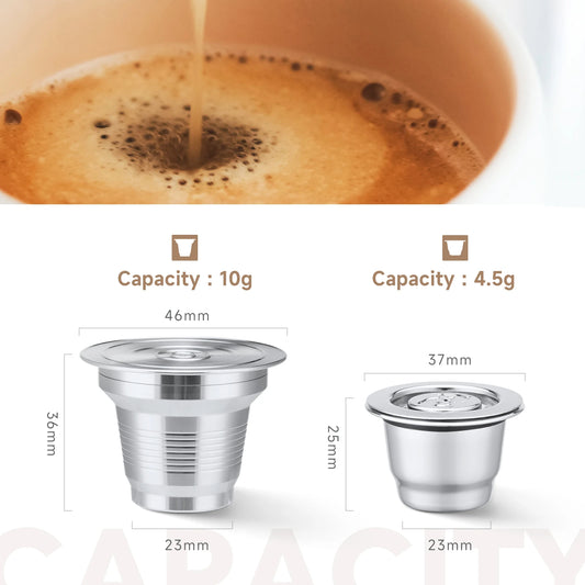 Cápsulas de café reutilizables de acero inoxidable compatibles con cápsulas de café recargables L'OR Barista LM8012 Metal L'or Espresso Pods