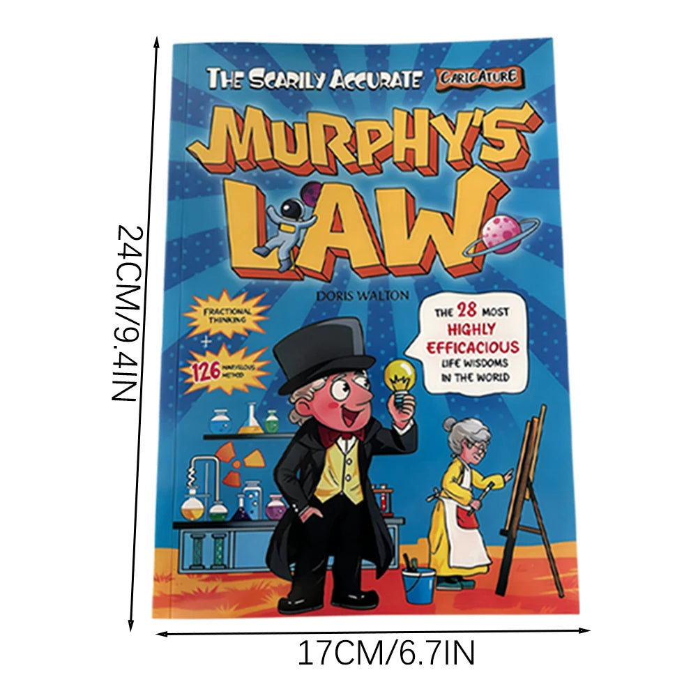Cómic de la Ley de Murphy para niños de 8 a 12 años, novela gráfica que explica los principios de la vida, conceptos educativos divertidos ilustrados