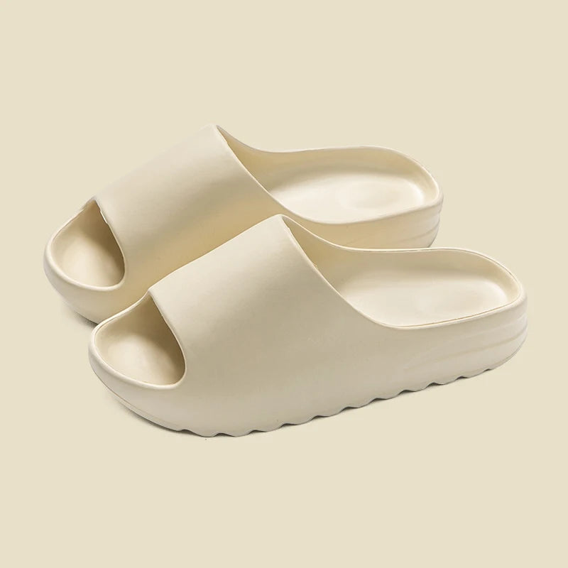 Zapatillas de hombre, sandalias para el hogar, parejas, suelas gruesas para el hogar, sandalias suaves antideslizantes y resistentes al desgaste, tobogán yzy de coco para interiores