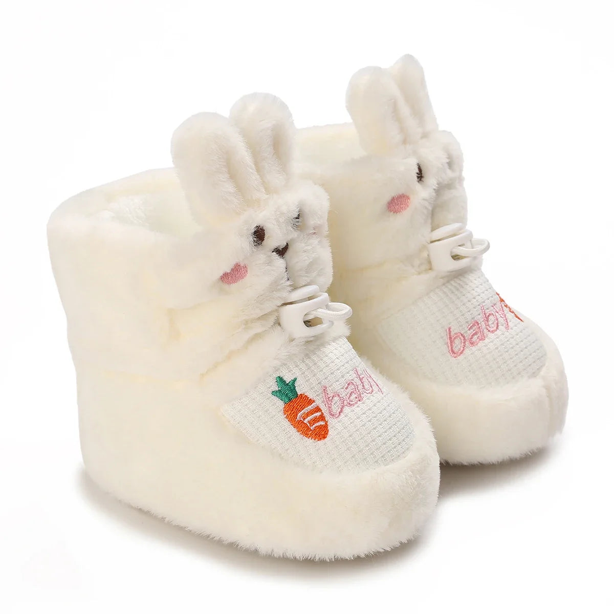 Botas de invierno para bebé, suela suave de dibujos animados, zapatos cálidos antideslizantes para niños pequeños, bonitos botines para caminar para niños y niñas