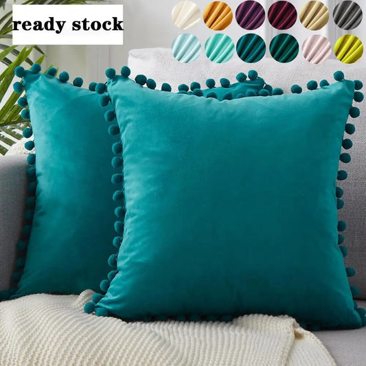 1 Uds. Fundas de cojín de terciopelo suave, fundas de almohada decorativas cuadradas para sofá, cama cómoda, funda de almohada para el hogar y el coche