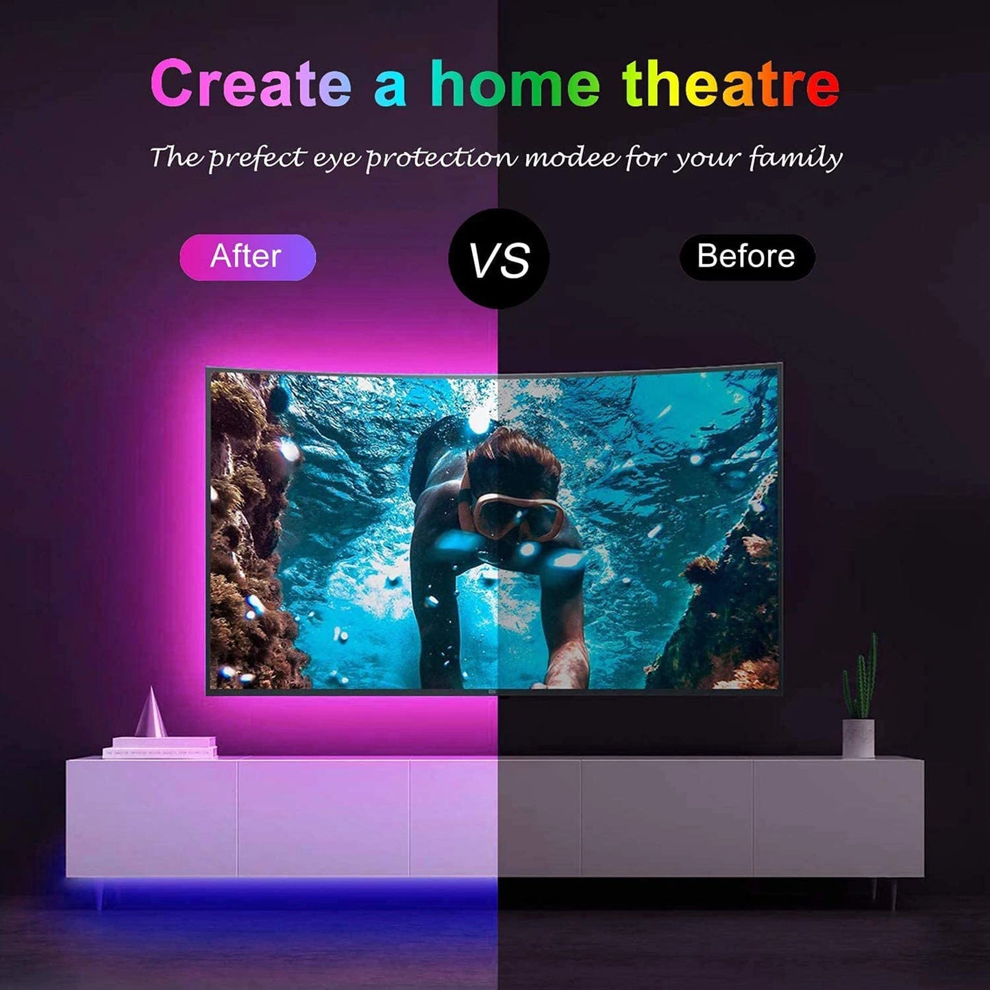 Tira de luces Led con Control remoto de 44 teclas, 1m, 5m, 10m, 20m, cinta RGB, pared Led para habitación, hogar, dormitorio, decoración de fiesta, retroiluminación de TV