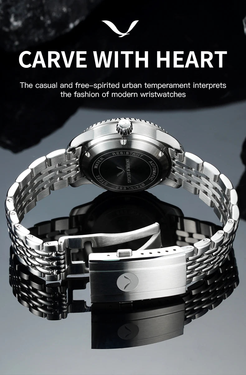 Nuevo Reloj de Buceo para Hombre Specht & Söhne 2026, 39 mm, Vintage, Automático, Mecánico, Cristal de Zafiro, Luminoso BGW, Resistente al Agua 200 m