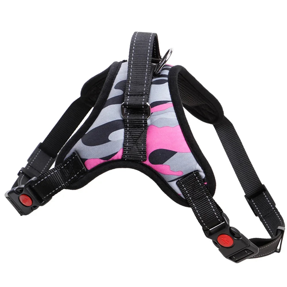 Arnés ajustable para perros y gatos con correa reflectante y transpirable para perros pequeños y grandes, chaleco, suministros para mascotas