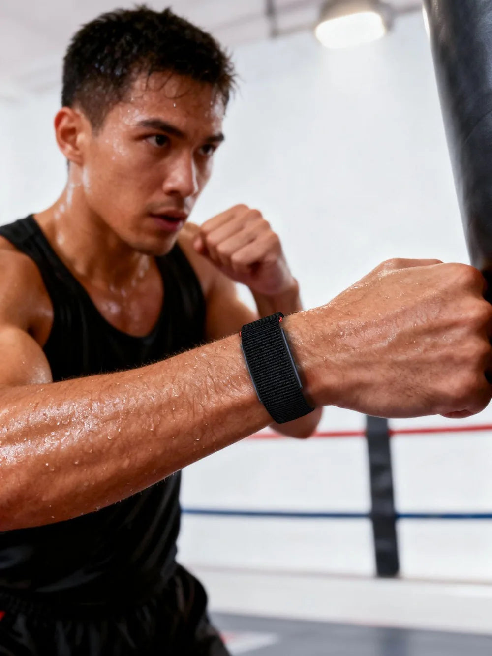 Banda deportiva de nailon, banda para bíceps, diseño de bucle, correa de seguimiento de Fitness transpirable, banda ajustable para brazo/carril para correa de Helio Amazfit