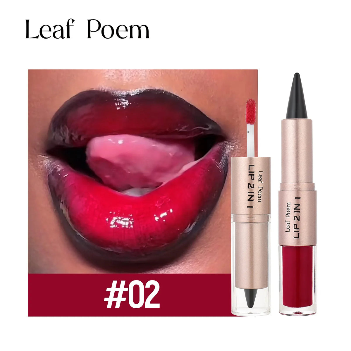Maquillaje de Labios 2 en 1 Color Rosa Ciruela Oscuro, Delineador de Labios Mate, Brillo Labial Voluminizador con Efecto Espejo, Contorno de Labios Resistente al Agua, Maquillaje No Pegajoso