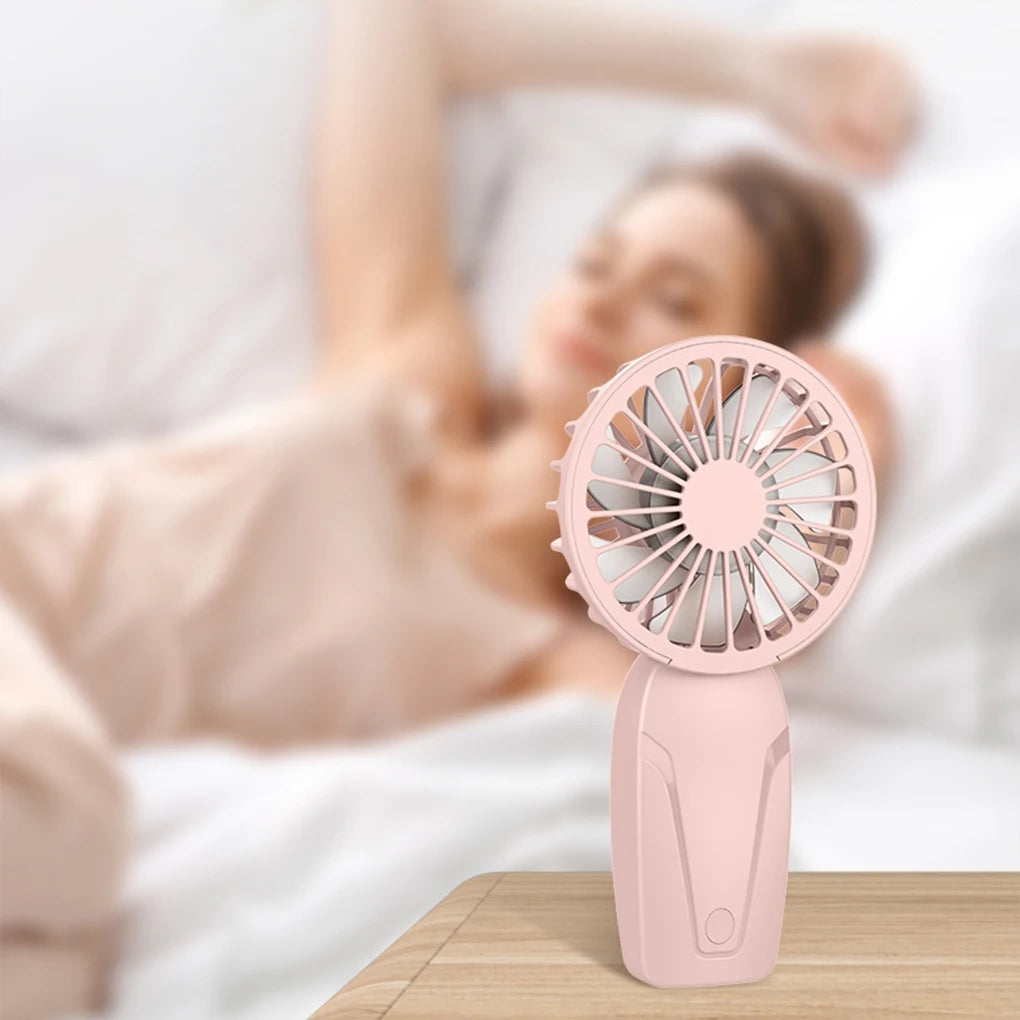 Ventilador pequeño de mano portátil, Mini ventilador de bolsillo, recargable por USB, ligero, ABS