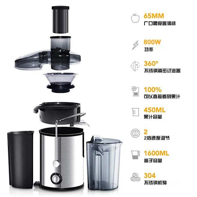 Extractor de Jugos Multifuncional, Exprimidor Automático de Frutas y Verduras, Máquina Separadora de Residuos de Jugo, Mini Vaso Original Pequeño