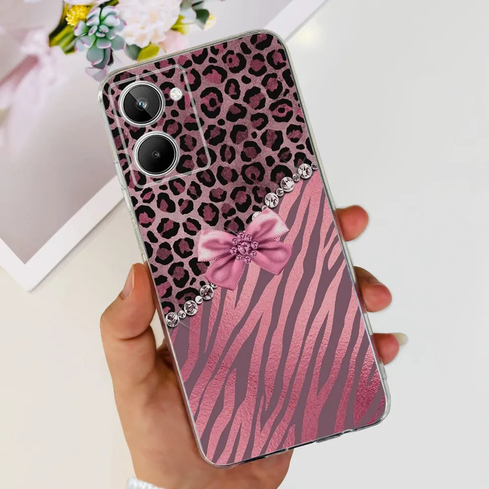 Para Realme 10 4G RMX3630 funda de teléfono suave de silicona TPU a prueba de golpes para Realme 10 funda protectora trasera con diseño de dibujos animados bonitos