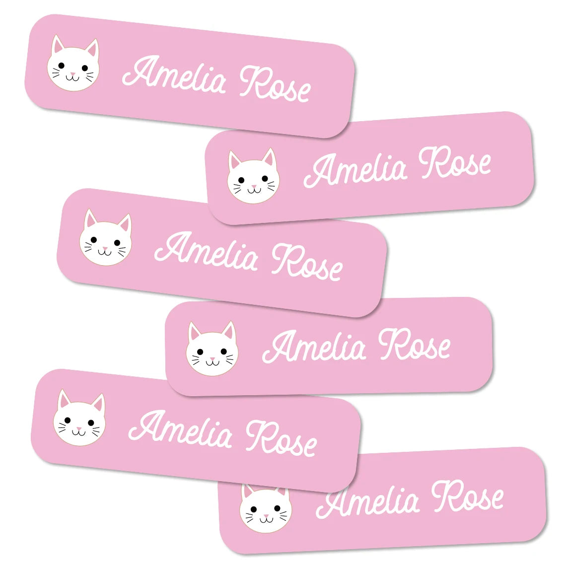 132 pegatinas de nombre personalizadas para niños, etiquetas de nombres impermeables personalizadas para botellas, loncheras, útiles escolares