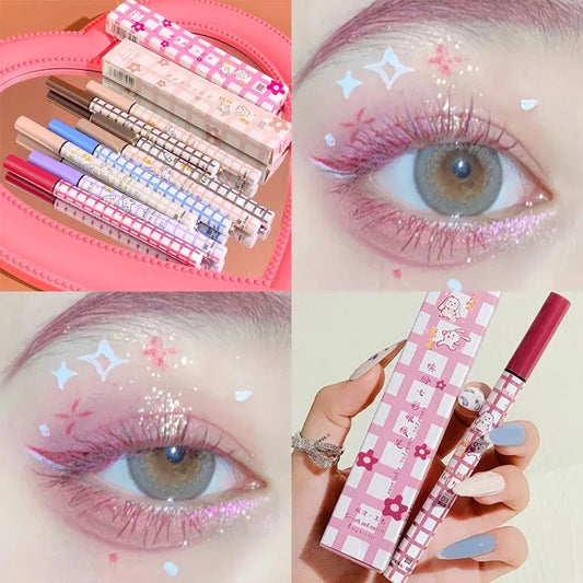Delineador Líquido Colorido, Mate, Resistente al Agua, No se Corre, Delineador de Ojos de Larga Duración, Cosméticos para Maquillaje de Ojos