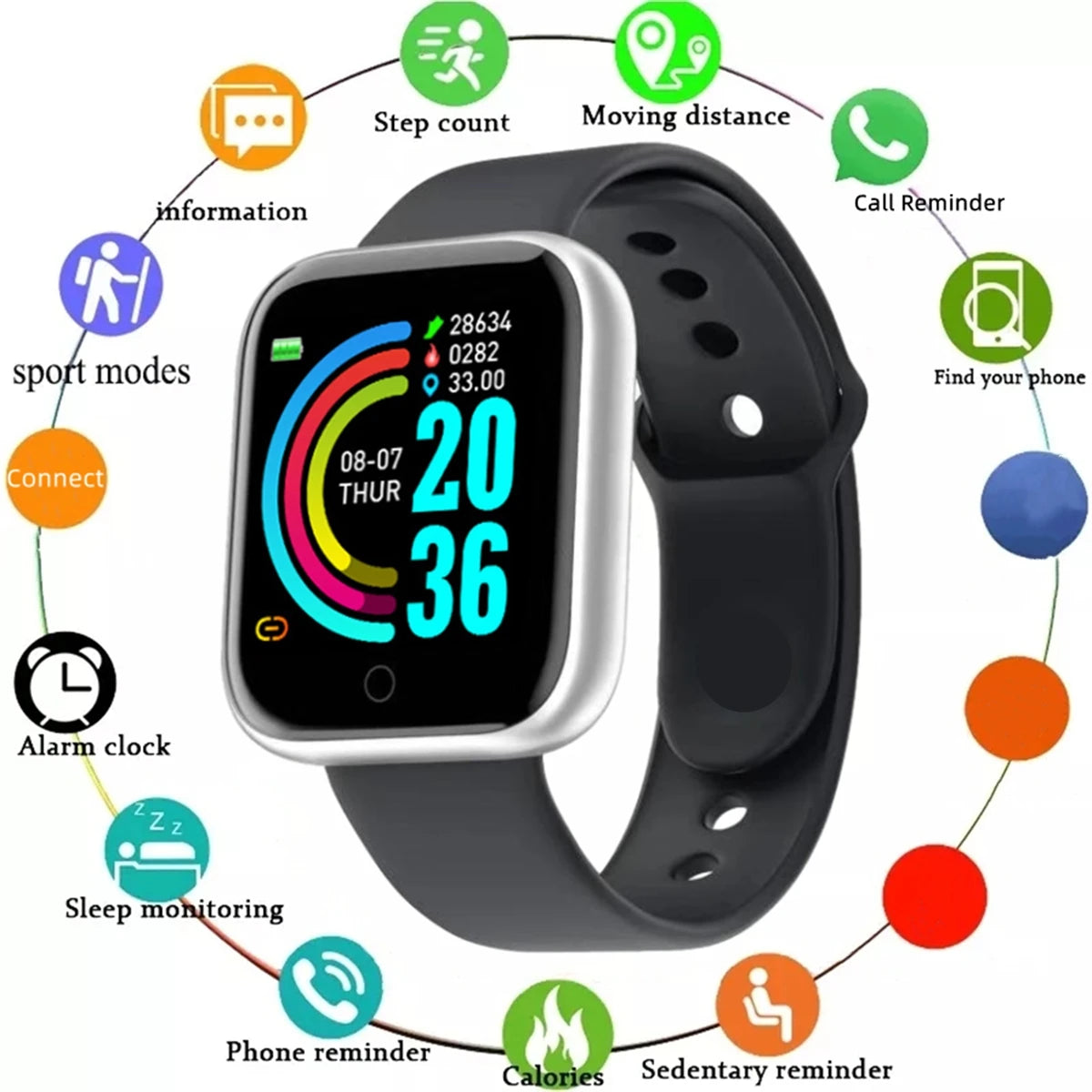 Smartwatch Fitness con Monitor de Salud