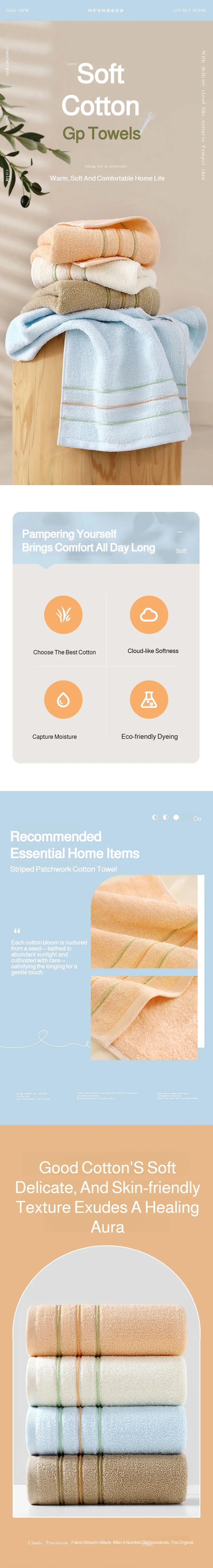 Toallas de algodón puro para el hogar, suaves y absorbentes, de secado súper rápido, para baño, dormitorio estudiantil y hotel.