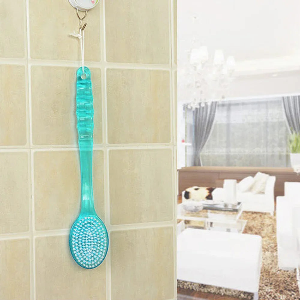 Cepillo de baño de mango largo y suave para la espalda, cepillos de ducha con mango, masajeador exfoliante para la piel, cepillo de baño para exfoliación