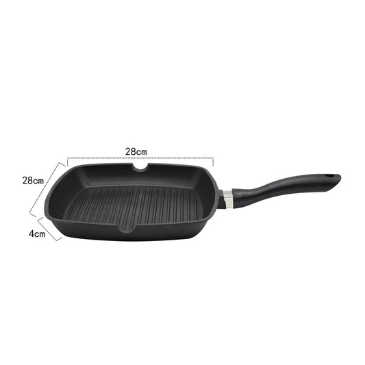 Sartén Antiadherente Cuadrada: Ideal para Asar Carnes y Verduras (Diseño Cuadrado): Fácil de Limpiar, Perfecta para la Cocina