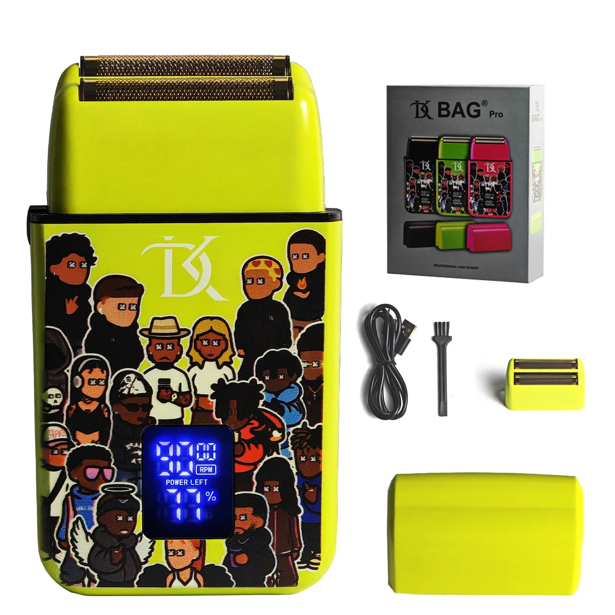 Cortapelos profesional para hombres 2025 DKBAG-078 recortador de barba dentada con cuchilla DLC con carga USB y Motor sin escobillas 7200 RPM