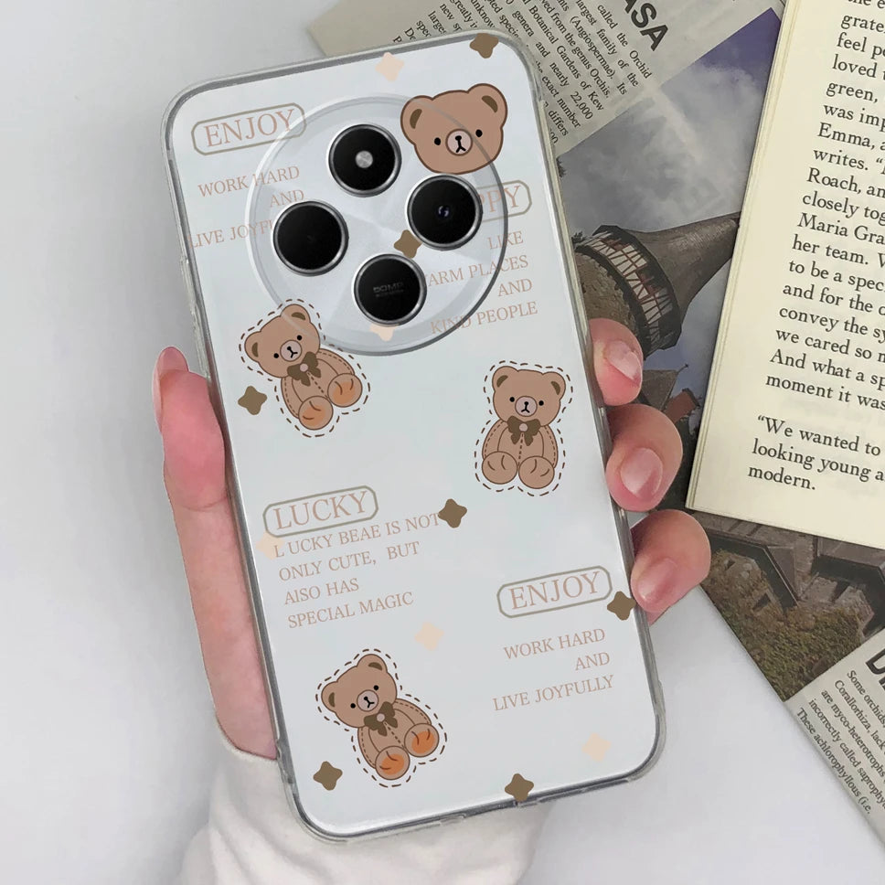 Funda de teléfono para Redmi 14C 4G, cubierta trasera creativa, transparente, suave, delgada, de silicona TPU, a prueba de golpes, protectora para Redmi14C