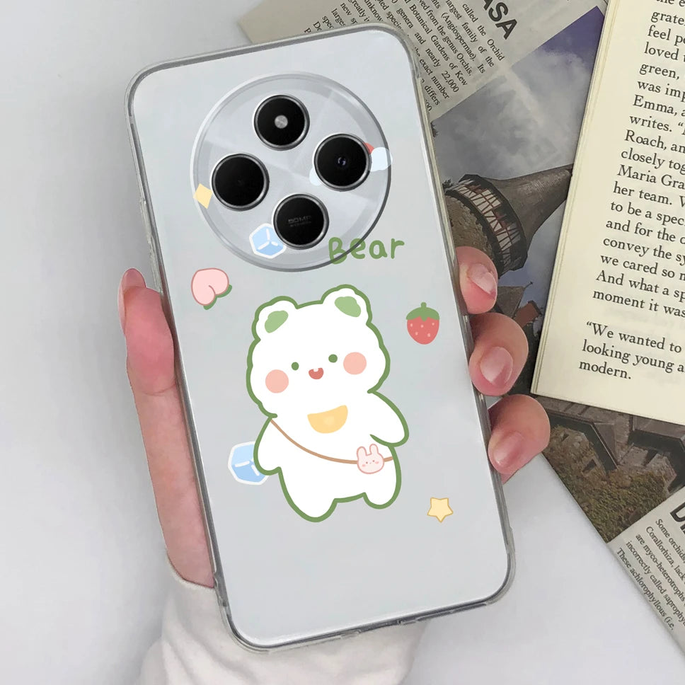 Funda de teléfono para Redmi 14C 4G, cubierta trasera creativa, transparente, suave, delgada, de silicona TPU, a prueba de golpes, protectora para Redmi14C