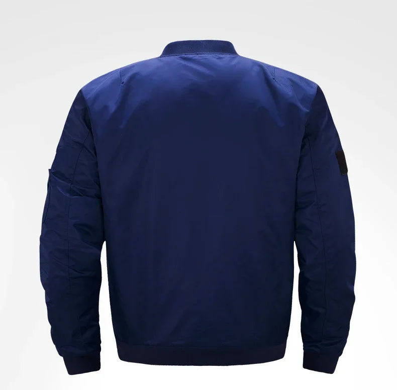 MA-1 chaqueta Bomber de vuelo para hombre, chaquetas informales gruesas y finas con cremallera, abrigo de invierno impermeable para piloto de béisbol, talla grande 8XL