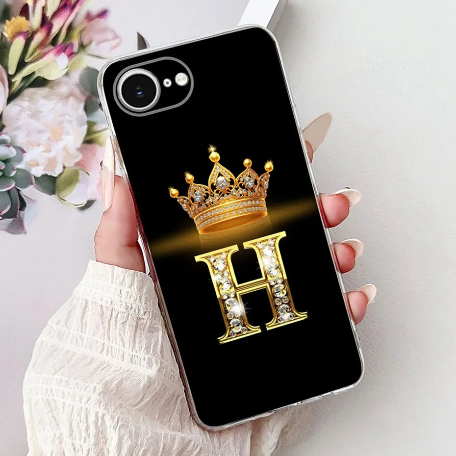 Funda de teléfono con letras a la moda para iPhone 16e SE (2025), funda trasera de silicona suave TPU para iPhone SE 2025, fundas para iPhone16e, parachoques