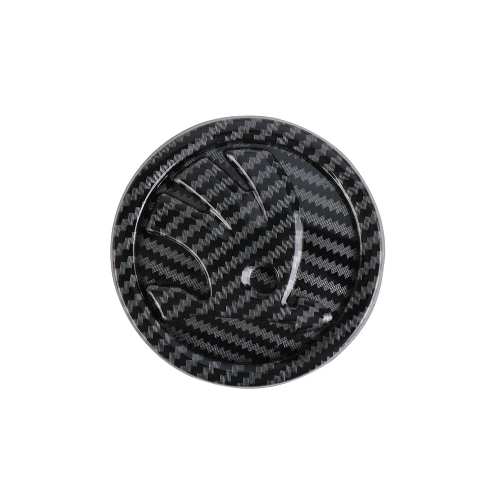 Emblema ABS de 80/90/100mm para el capó delantero del coche, adhesivo para maletero, para Skoda Yeti, Octavia, Fabia, Kodiaq, Rapid, Karoq, Superb, Kamiq S