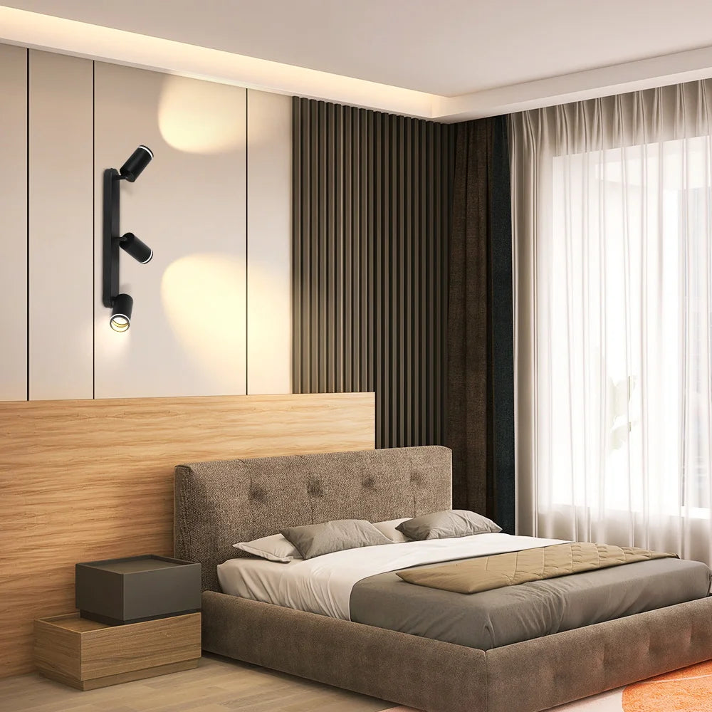 Lámpara de techo, luz de pista LED para dormitorio, pasillo, tienda, lámpara superior, bombilla GU10, iluminación de repuesto, focos LED ajustables