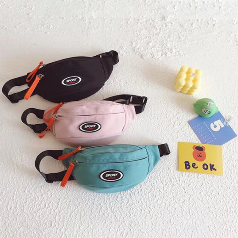 Riñonera pequeña para niños, riñonera ligera a la moda para niños pequeños y niñas, bolsa de pecho para deportes al aire libre, correr y acampar