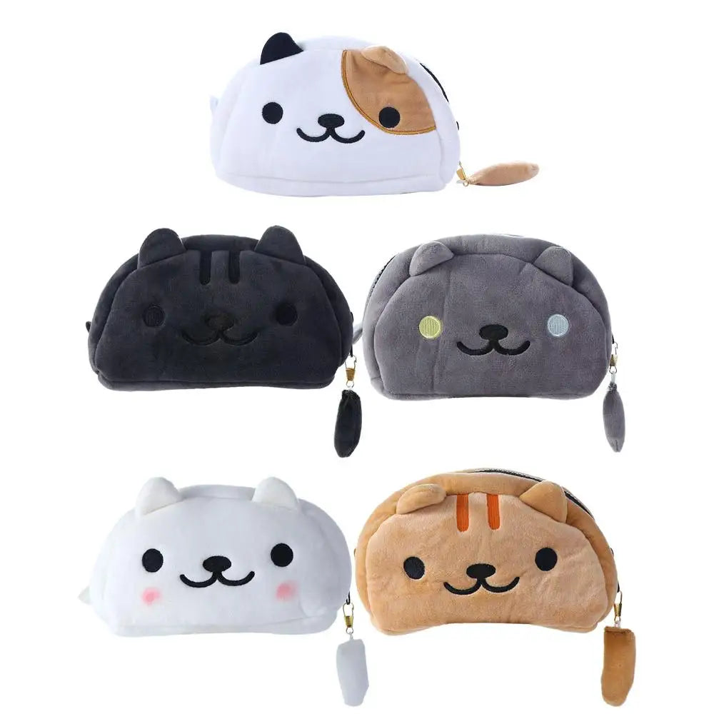 Bolsa para bolígrafos, organizador de maquillaje, bolsa para libros de gran capacidad, bolsas para lápices con diseño de gato, estuches para cosméticos, organizador de papelería, bolsa para lápices