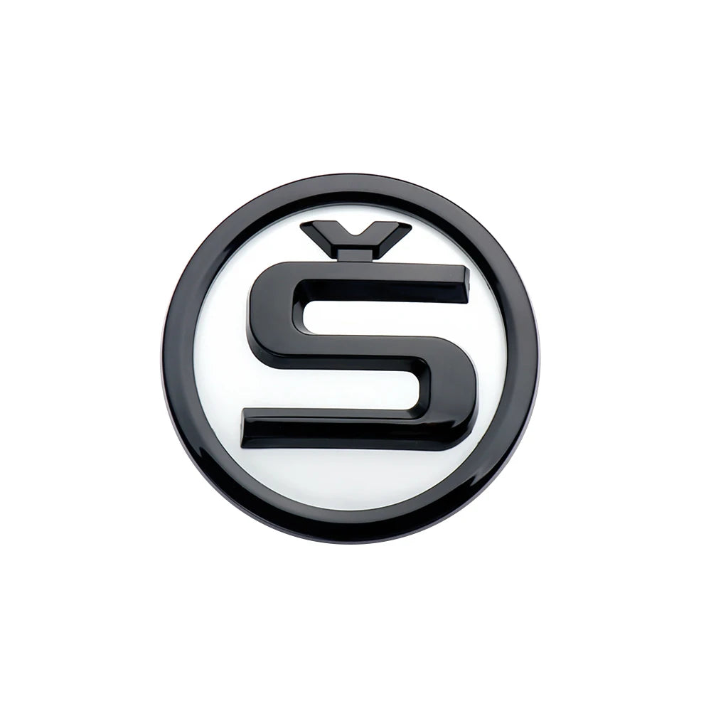 Emblema ABS de 80/90/100mm para el capó delantero del coche, adhesivo para maletero, para Skoda Yeti, Octavia, Fabia, Kodiaq, Rapid, Karoq, Superb, Kamiq S