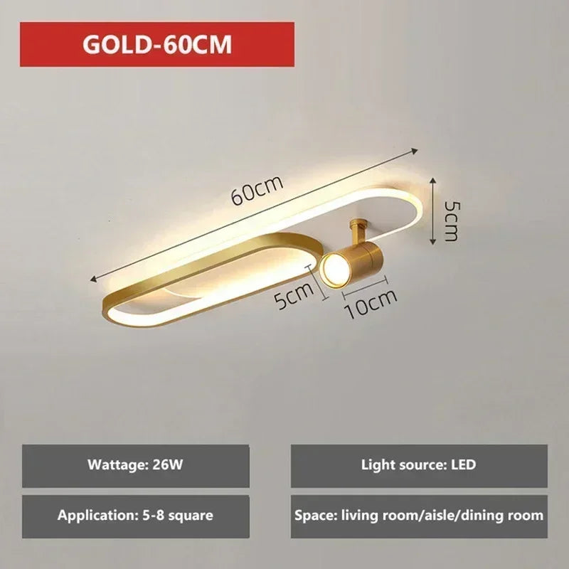 Luces de techo LED modernas con foco, candelabro de pasillo para sala de estar, pasillo, guardarropa, accesorios de iluminación interior para el hogar
