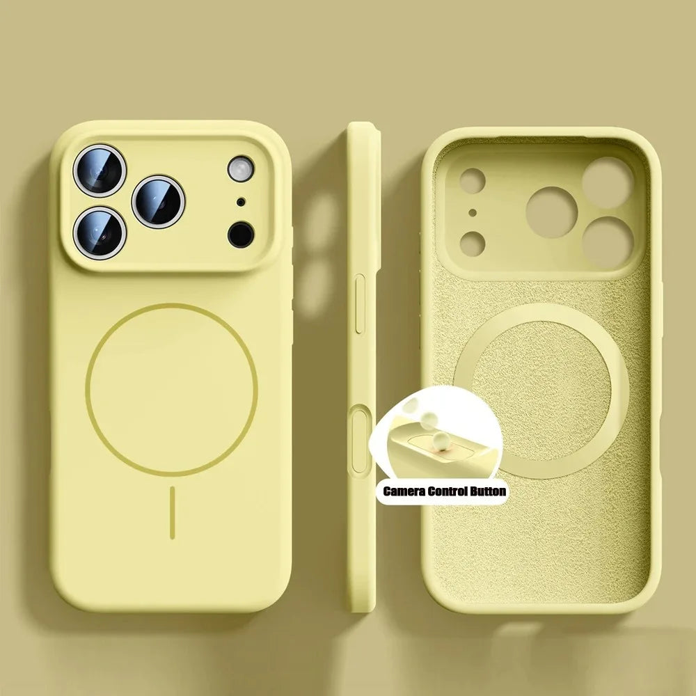Nueva funda magnética de silicona líquida para iPhone 17 16 15 14 13 12 Pro Max 16 Plus Air fundas suave Original para iPhone 17 16 Pro Max funda para iphone 17 pro max