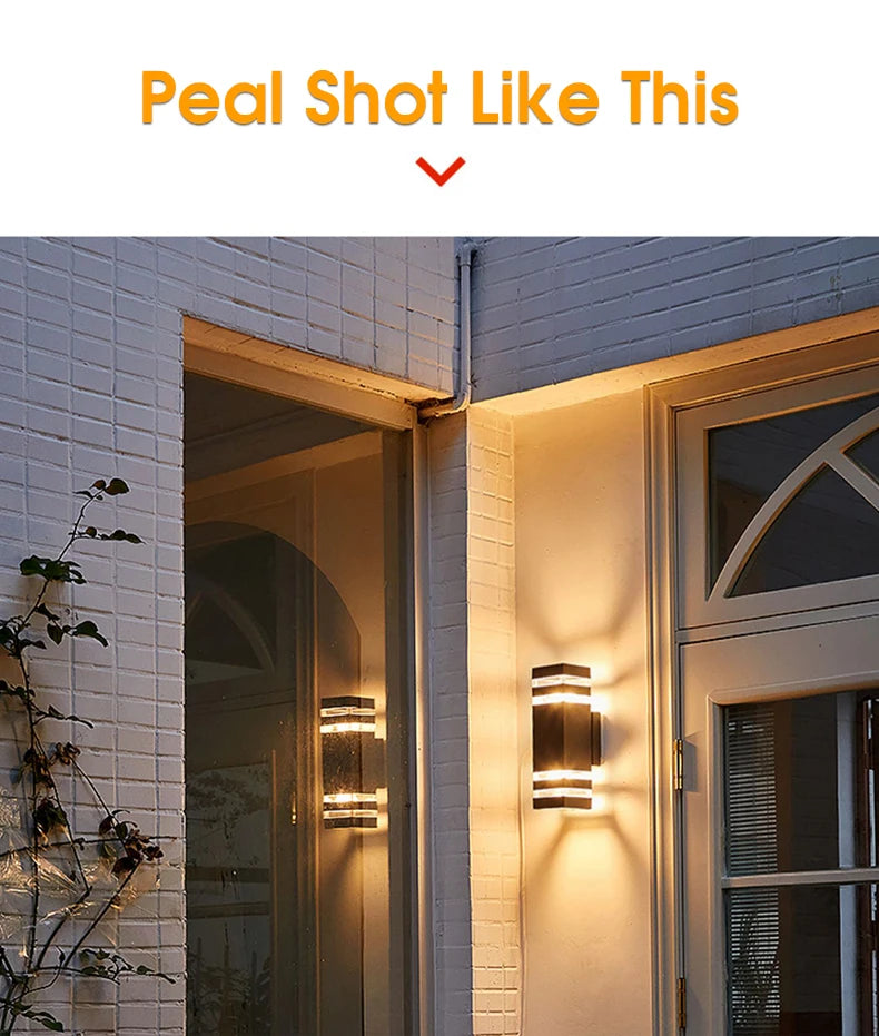 Candelabros de iluminación LED de pared, lámpara impermeable, arandela de pared externa para porche, calle, jardín, decoración del hogar, Bombilla E27