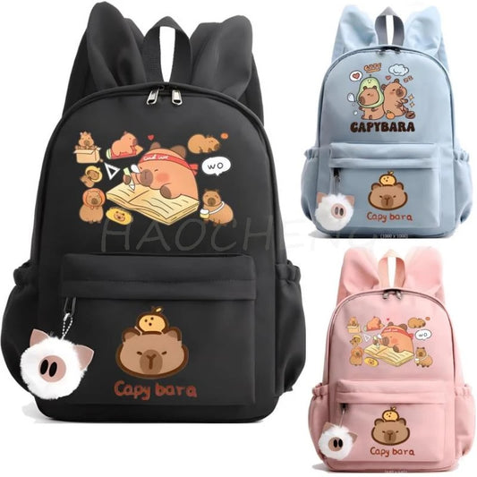 Mochila Capybara, Mochila bonita para niña, niño, estudiante, adolescente, Mochila para niños, mochilas escolares informales para mujeres, juguete de regalo de cumpleaños para niños