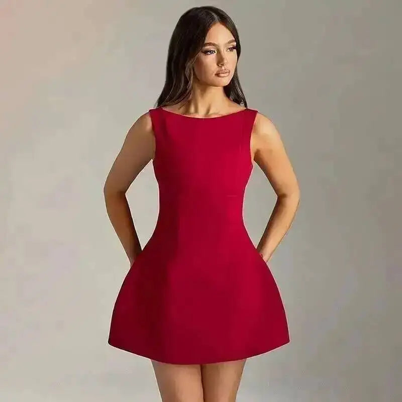Townlike-vestido sin mangas de verano para mujer, traje Sexy con tirantes y espalda descubierta, 2024