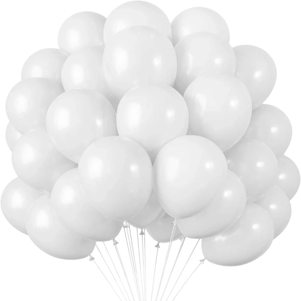 10/20/30 Uds. Globos de Látex Rojos, Negros y Blancos de 5/10/12 Pulgadas, Globos Rosa Intenso, Azules y Marrones para Decoración de Fiestas de Cumpleaños, Bodas y Baby Shower
