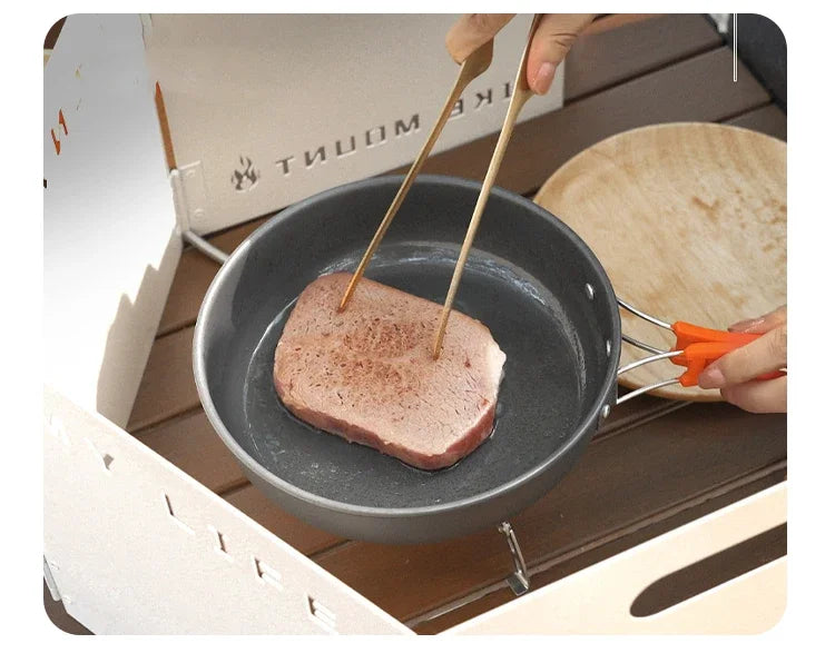 Juego de Cocina para Acampar, Juego de Utensilios de Cocina para Exteriores, Utensilios de Cocina Portátiles de Aluminio, Ollas, Tazones, Hervidores, Equipo para Picnic y Senderismo