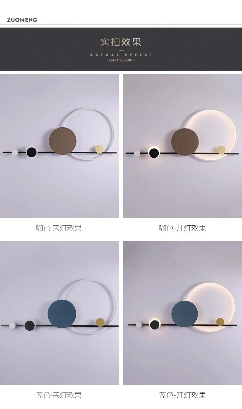 Lámpara LED de pared moderna, ambiente para candelabro de sala de estar, comedor, dormitorio, Hotel, salón, escaleras, pasillo, accesorio de iluminación para decoración del hogar