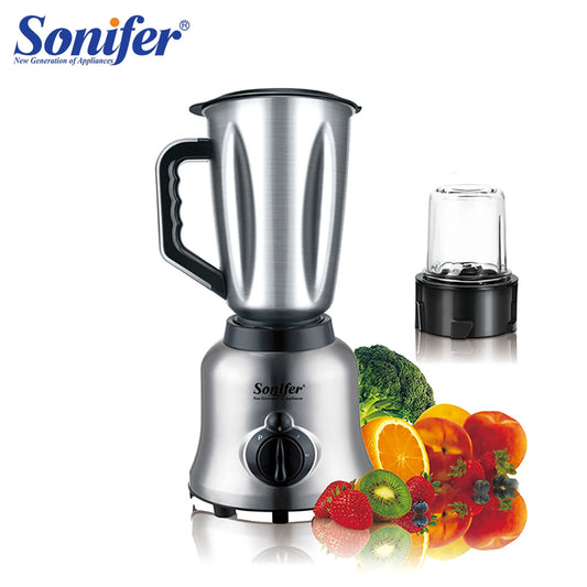 Sonifer-licuadora y exprimidor de carne 2 en 1, mezclador de cocina de acero inoxidable de 400W, procesador de alimentos y frutas, batidos de hielo