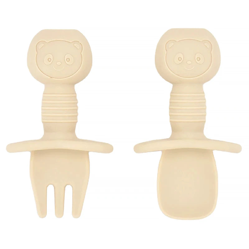 4 unids/set plato de comedor de silicona seguro para bebé, platos sólidos de dibujos animados para niños, juego de vajilla para bebé con cara sonriente, plato Retro para niños