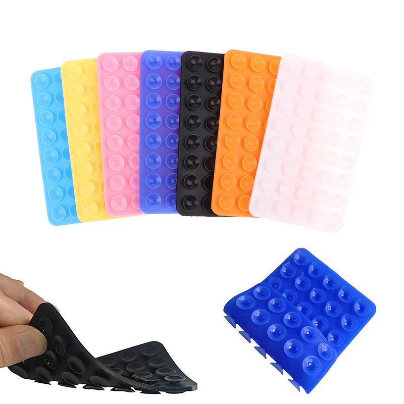 Paquete de 1 almohadilla con ventosa con respaldo adhesivo para almohadilla segura 40; Ventosa de silicona bifáctica para sujetar teléfonos inteligentes, ventosa adhesiva