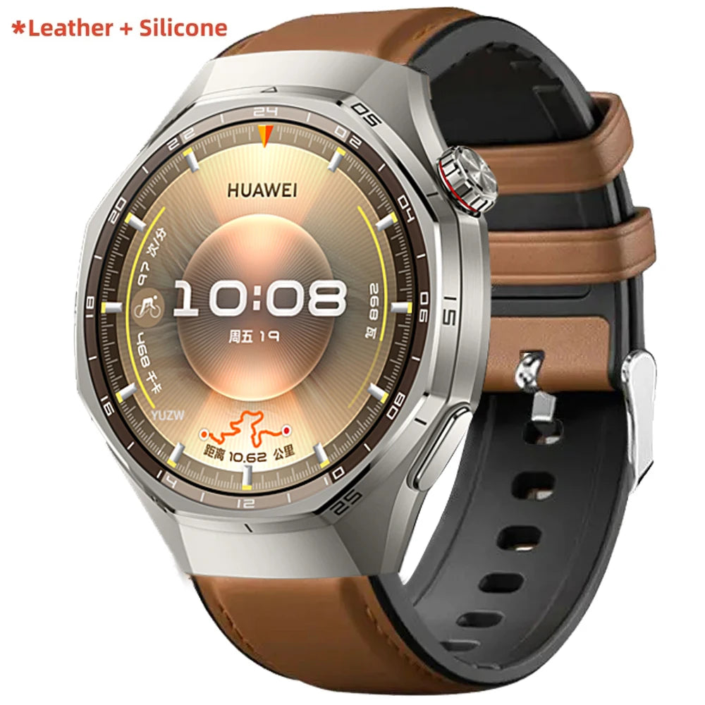 Correa de repuesto de 22mm para Huawei Watch GT6 6Pro GT5 GT 4 3 2 46mm Watch 5 4 Pro Smartwatch pulsera de silicona de cuero
