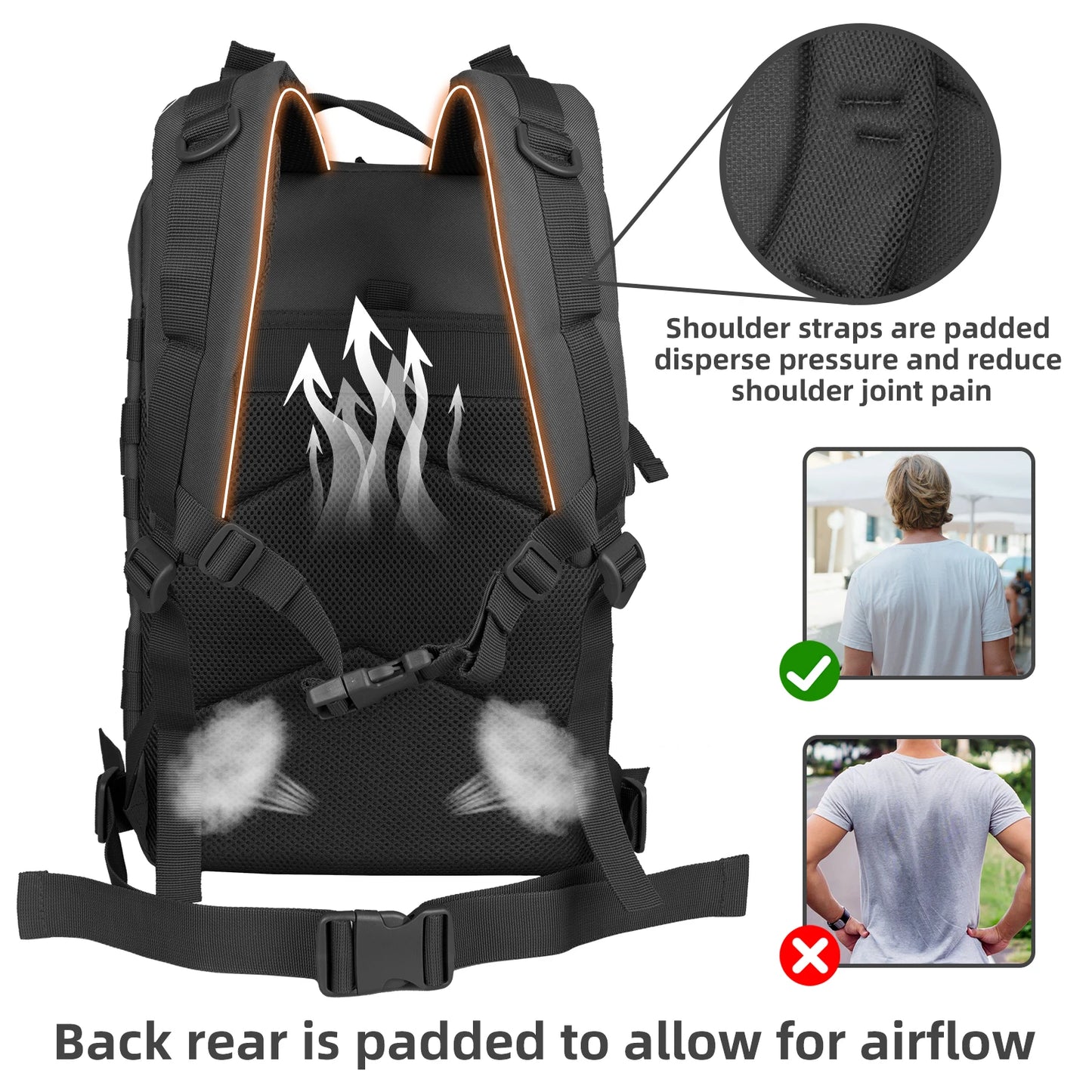Mochila táctica de 50L/25L /32LT, mochilas de viaje de gran capacidad para hombre, bolsas multifuncionales impermeables para deportes al aire libre